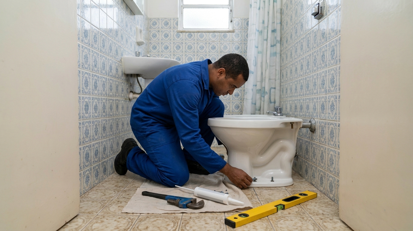 Instalação de vaso sanitário residencial em Niterói‑RJ